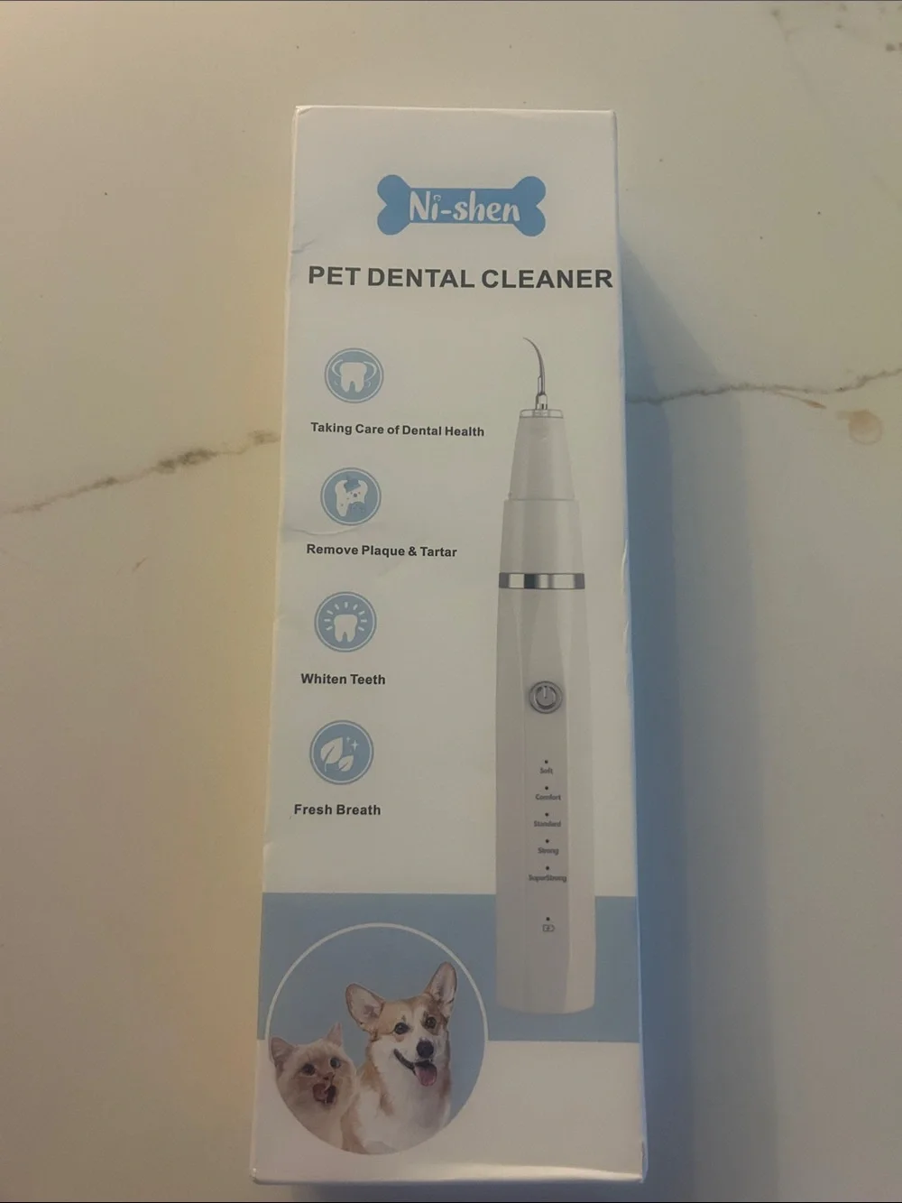Ni-SHEN Dog Plaque Remover for Teeth，Pet Ultrasonic Tooth Cleaner